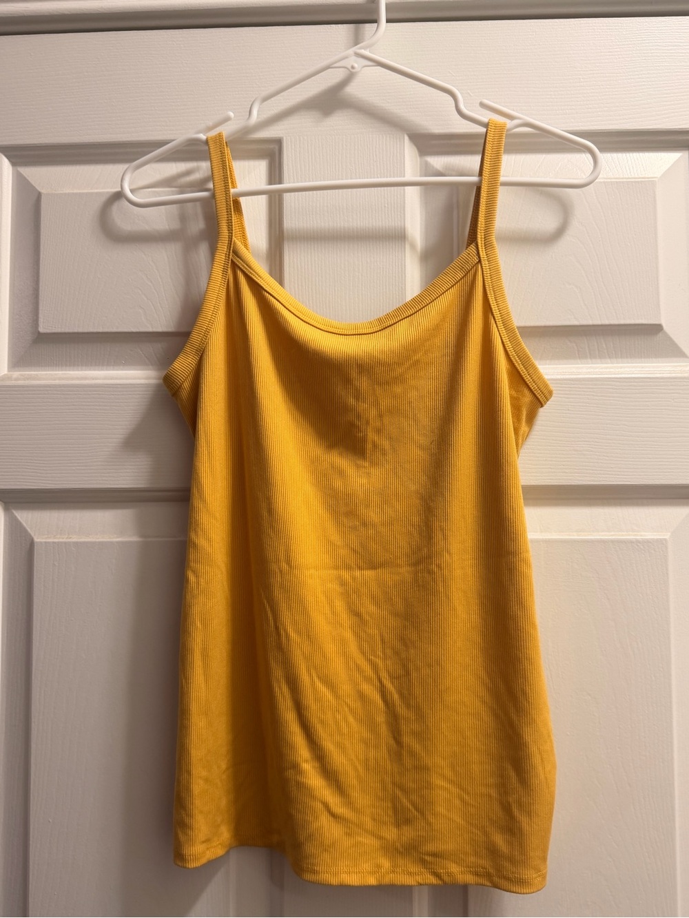 No Boundaries Yellow Ribbed Cami Tank